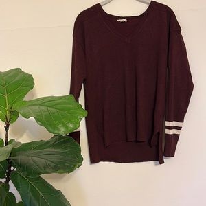 Maroon V neck sweater